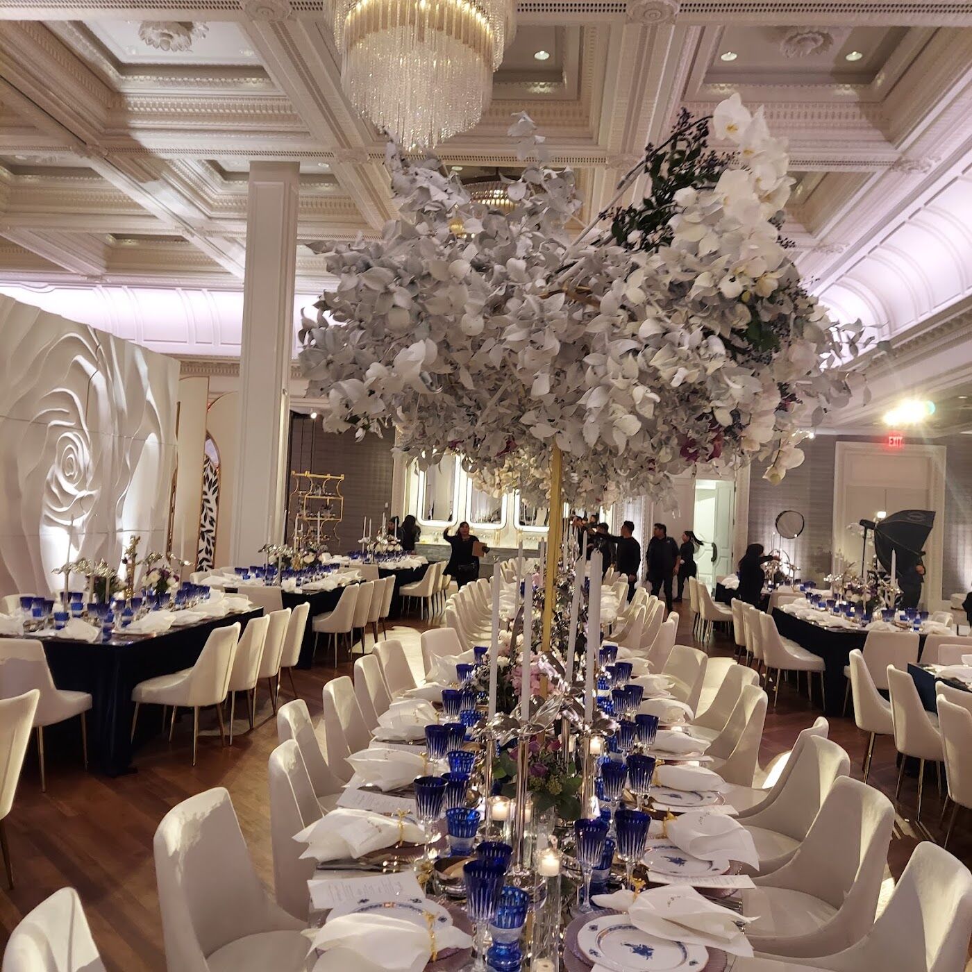 Ballroom tables and centerpieces