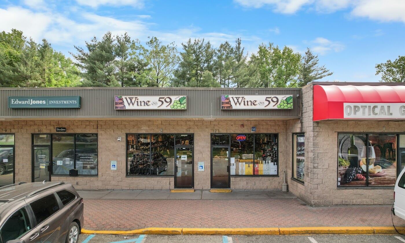 The Wine On 59 storefront on Route 59